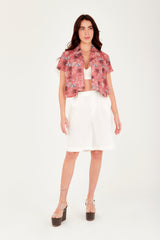 Camisa Cielo Print Altagracia Terracota