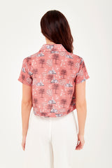 Camisa Cielo Print Altagracia Terracota