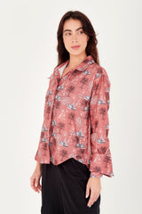Camisa Mabi Print Altagracia Terracota