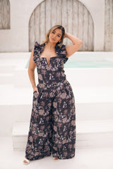 Enterizo Cielo Print Altagracia Negro