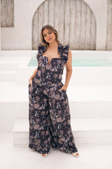 Enterizo Cielo Print Altagracia Negro