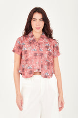 Camisa Cielo Print Altagracia Terracota