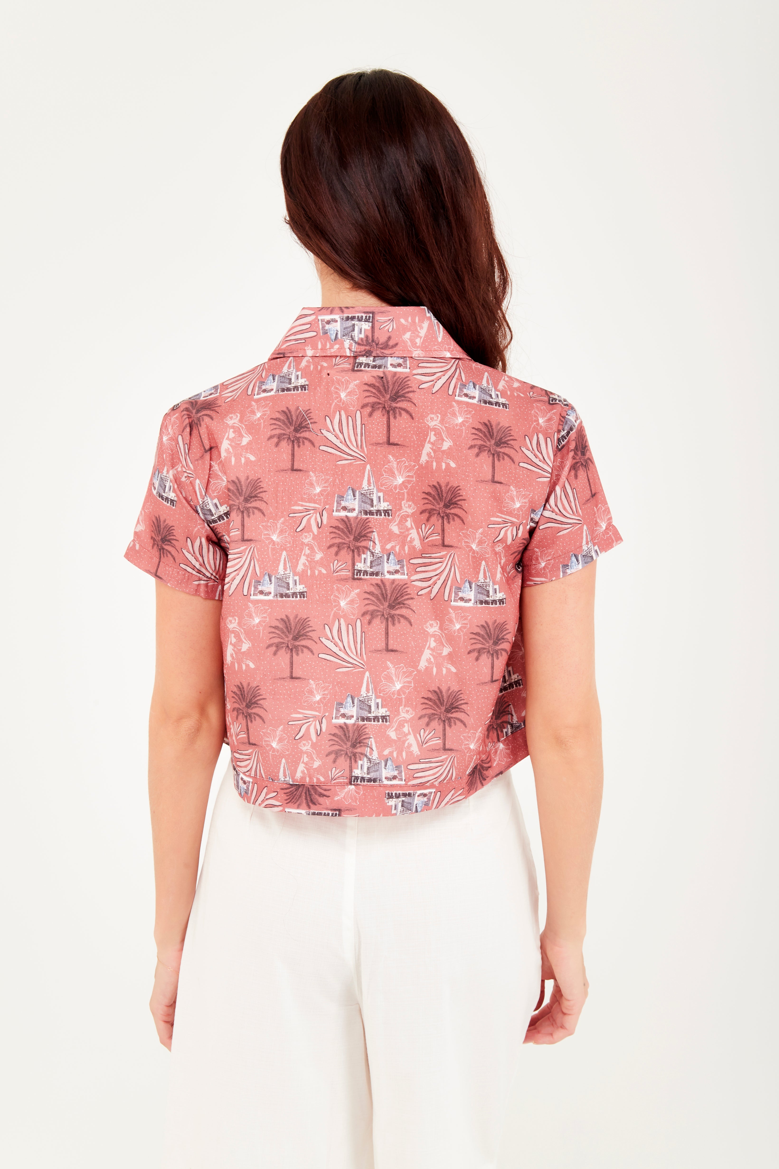 Camisa Cielo Print Altagracia Terracota