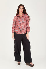 Camisa Mabi Print Altagracia Terracota