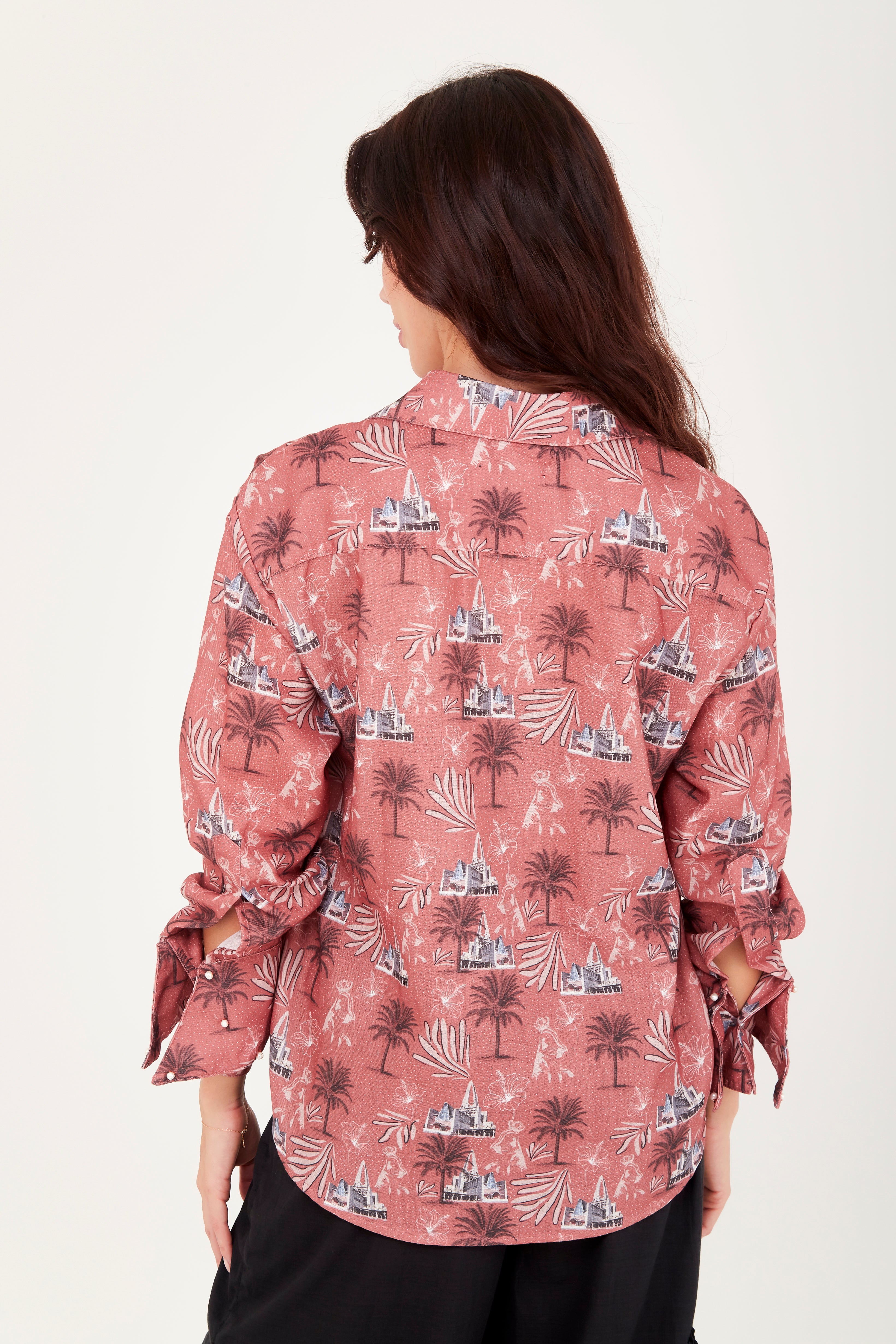 Camisa Mabi Print Altagracia Terracota