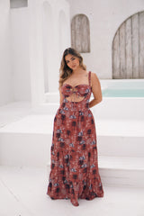 Vestido Luz Print Altagracia Terracota