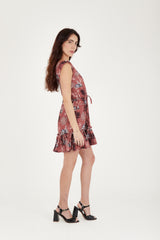 Vestido Estampado Tropical Altagracia Terracota